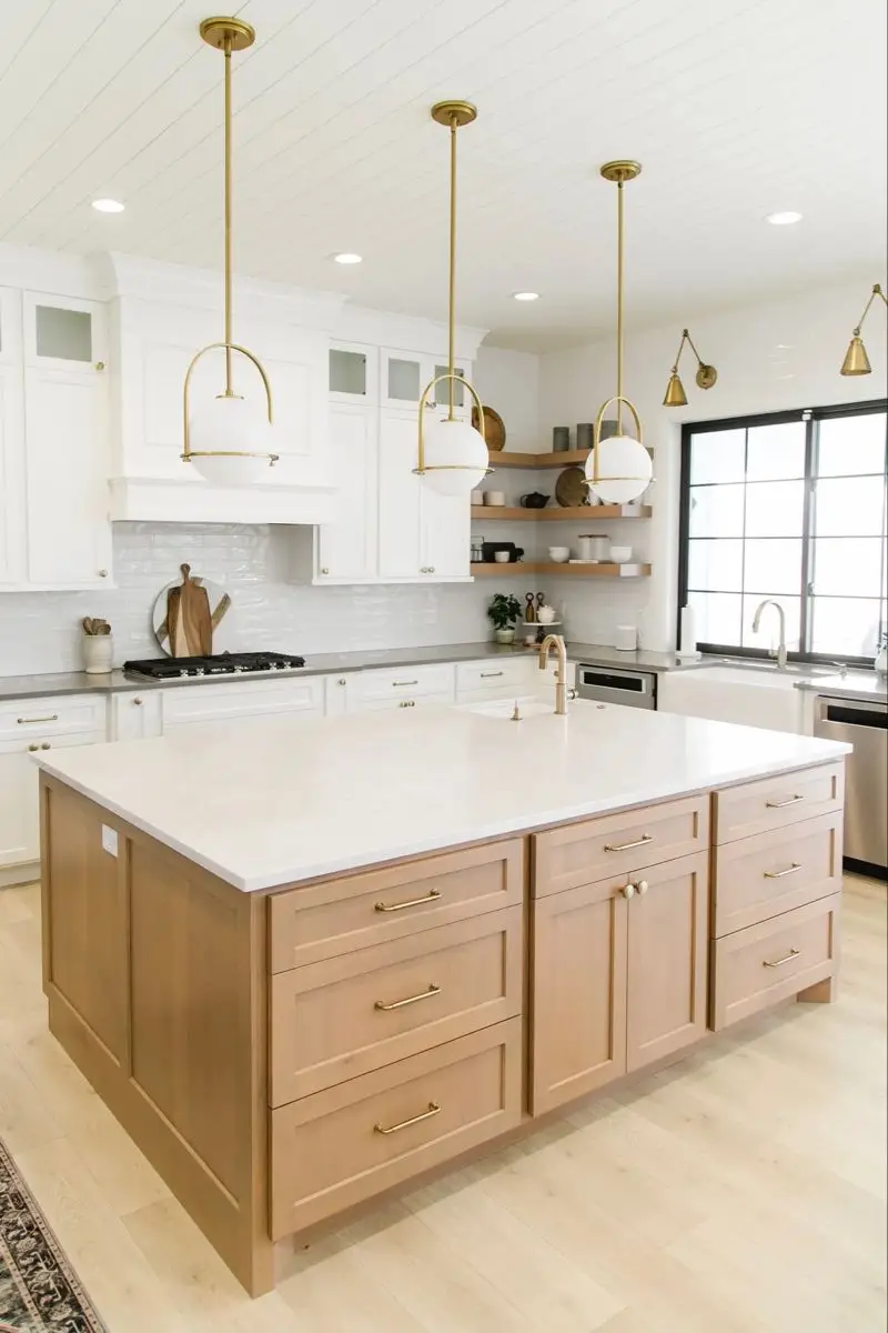 showcasing a sparkling, spotless kitchen with gleaming countertops